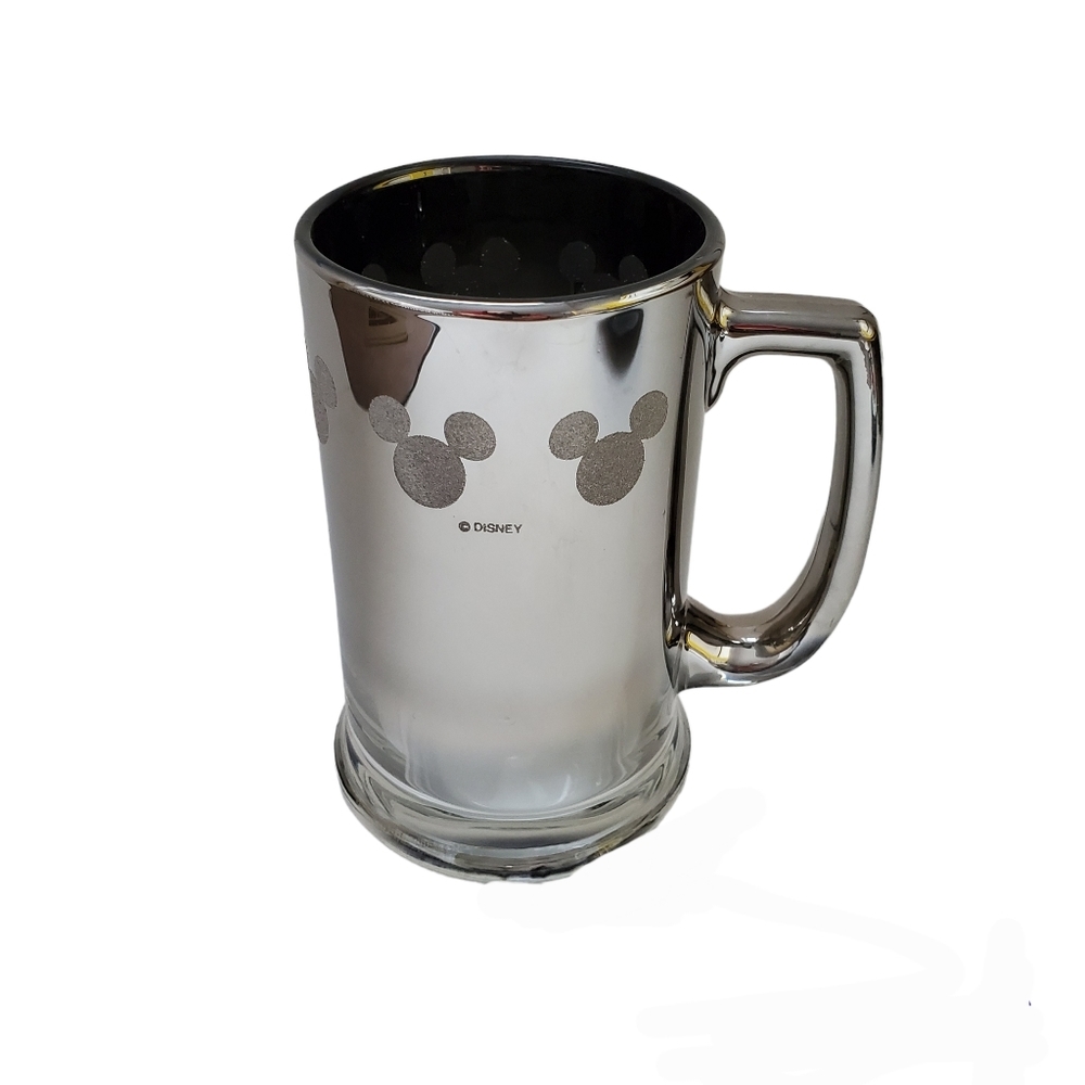 Disney Mickey Mouse large silver fade Glass Stein